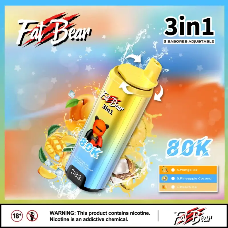 Aivono Aim Fat Bear 80K Puff 3 in 1 Multi Flavor Einweg-E-Zigarette