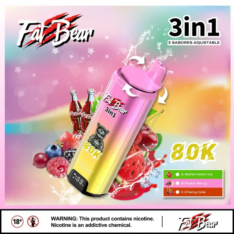 Aivono Aim Fat Bear 80K Puff 3 in 1 Multi Flavor Einweg-E-Zigarette